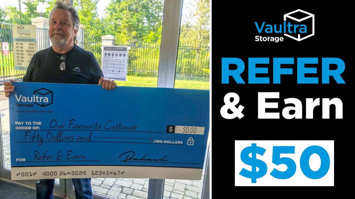 Did you know you can earn $50 for every self storage referral, with our Refer &amp; Earn program? Speak to your site manager to learn more. ✨

#VaultraStorage #ReferAndEarn