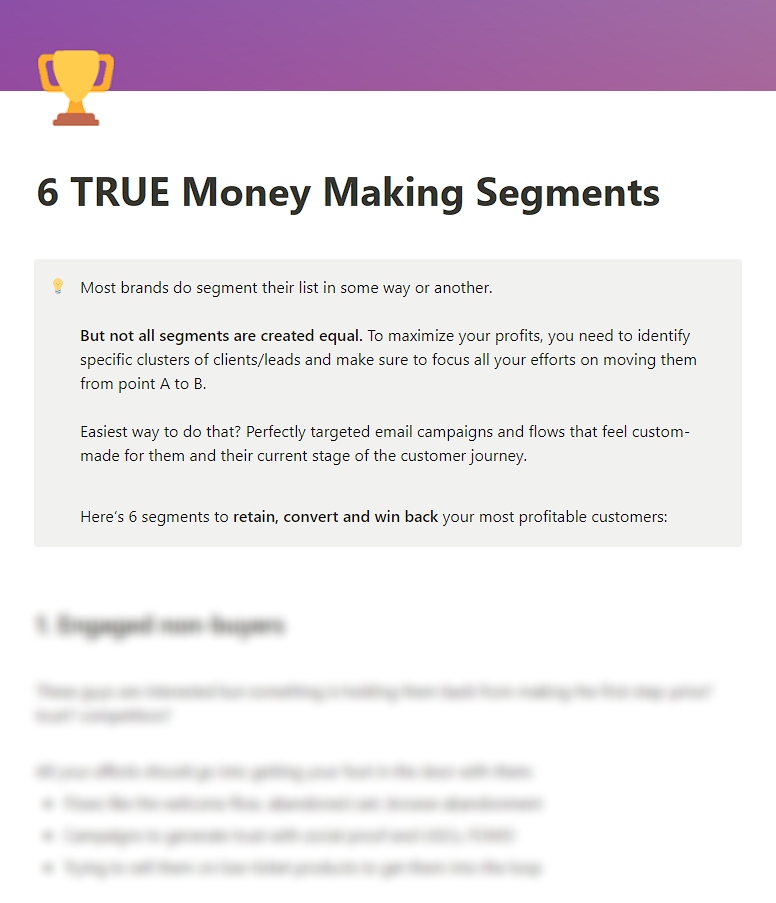 RetainsAbdul's tweet image. Want to extract maximum value out of your email list?

Focus on real MONEY-MAKING segments and send HYPER-TARGETED emails 💰

Here&apos;s my Segmentation Playbook to get you started

Just Like &amp;amp; Comment &quot;send&quot; and I&apos;ll DM it to you

(Must be following or I can&apos;t DM you)