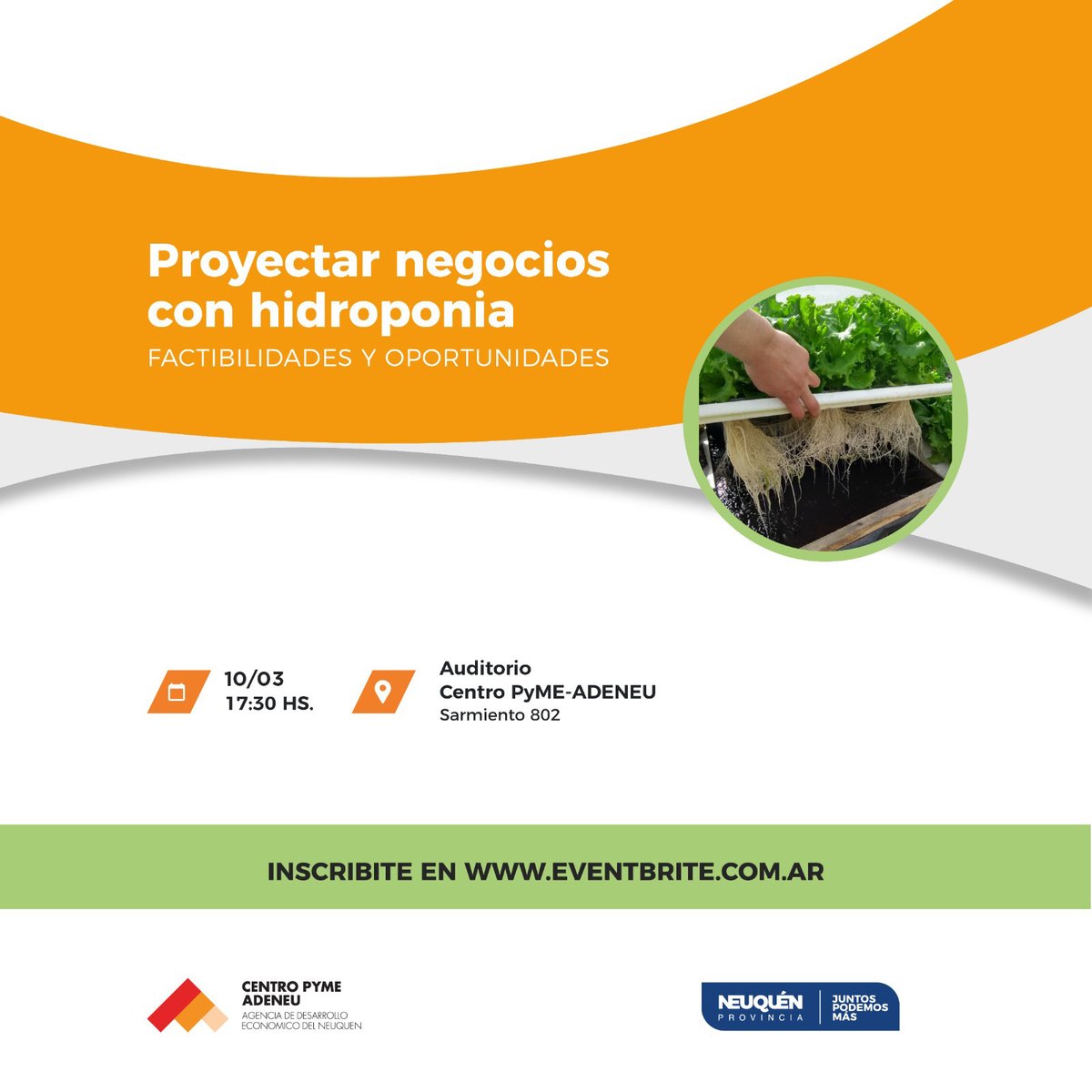 Adeneu's tweet photo. Brindaremos una capacitación sobre factibilidad y oportunidades para el desarrollo de emprendimientos dedicados al cultivo de hortalizas mediante hidroponia.

🗓️ Viernes 10 de marzo
🕕 17:30
📍 Presencial en nuestro auditorio.

Inscribite aquí: https://t.co/lfJlYdc9UH https://t.co/b3U6C5Q5Dc