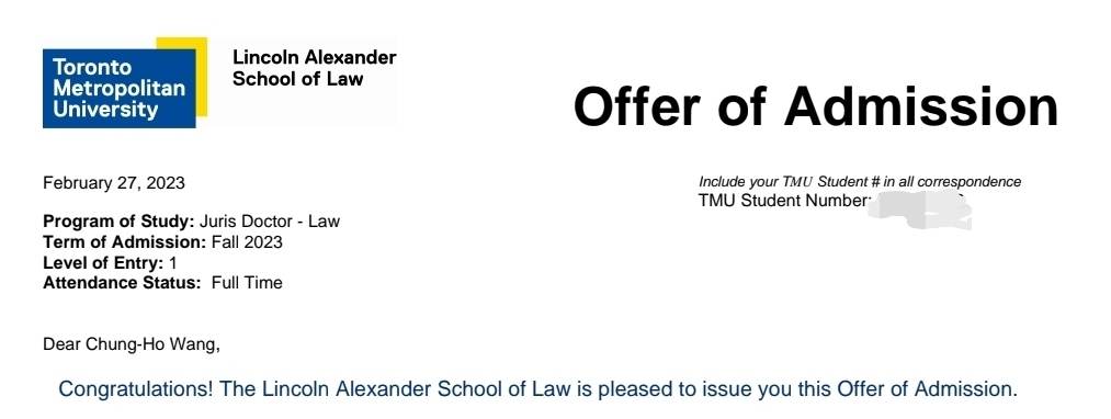 Your boy is going to law school B)

Still waiting for UofT (fingers crossed) but god bless no more hour commutes anymore