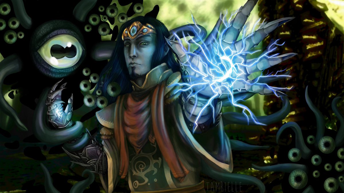 TamrielleDraws's tweet photo. Hi 💙 I’m Robyn, and I make a lot of fantasy OC art, both traditional and digital, particularly for The Elder Scrolls, World of Warcraft, and Dungeons &amp; Dragons! https://t.co/7eR5SrJtKB