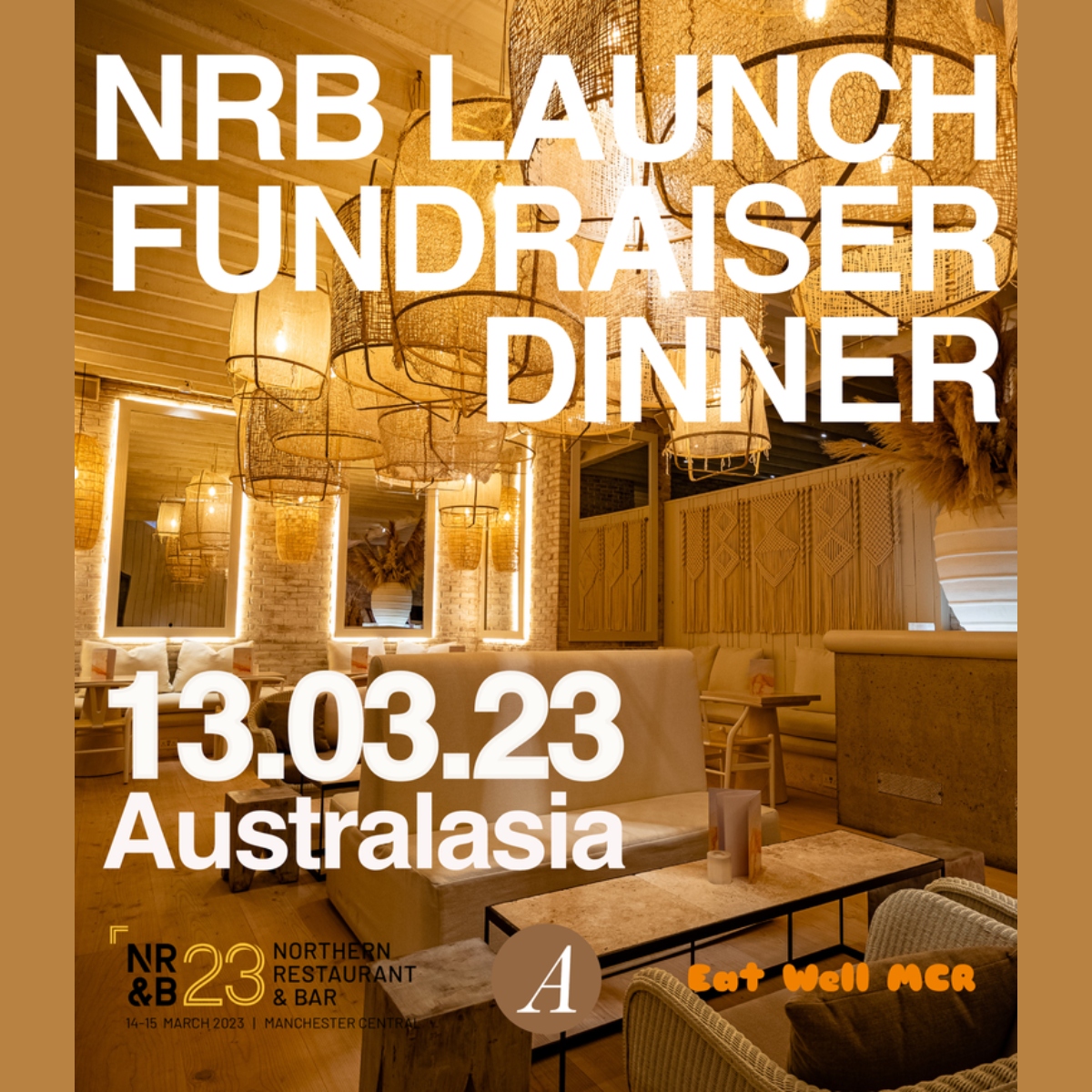 We’re proud to announce that we’ll be the host venue for @NRBManchester’s 2023 launch fundraiser, in association with <a href="/eatwellmcr/">Eat Well MCR</a>. 

Tickets can be purchased here: ow.ly/wkaM50N51XA  

#charityevent