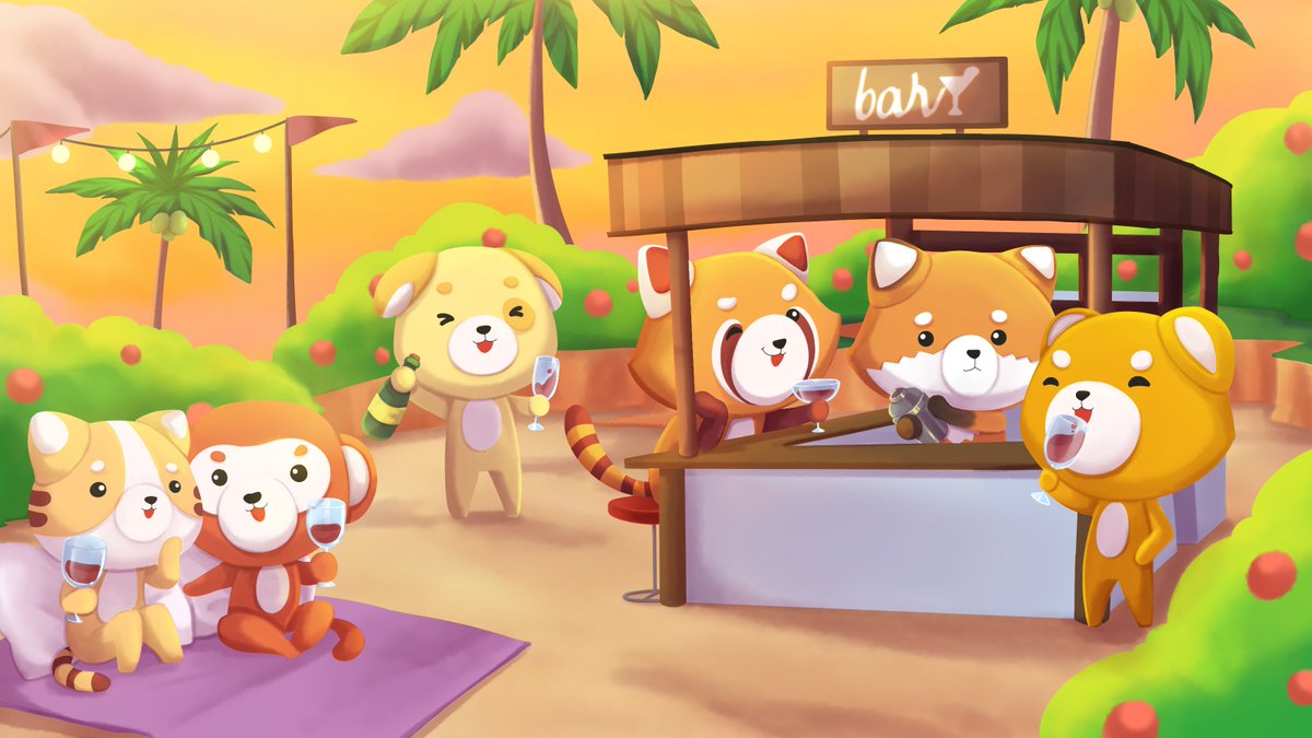 The mood is cheerful, Penelope tries to flirt with Milo while he serves his thirsty buddies one drink after another. Who's up for a game of Bear Pong? ⬇️

📕 app.theplooshies.io/chapter-5/