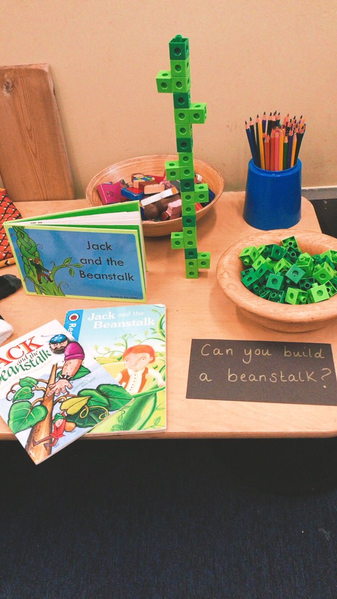 Shannasmith29's tweet photo. Jack and the Beanstalk! 🌿🫘 A chance to re-tell, act out, mark make and build props to use within the story! I may be more excited than the children 😆 https://t.co/wpMhYKrIHe