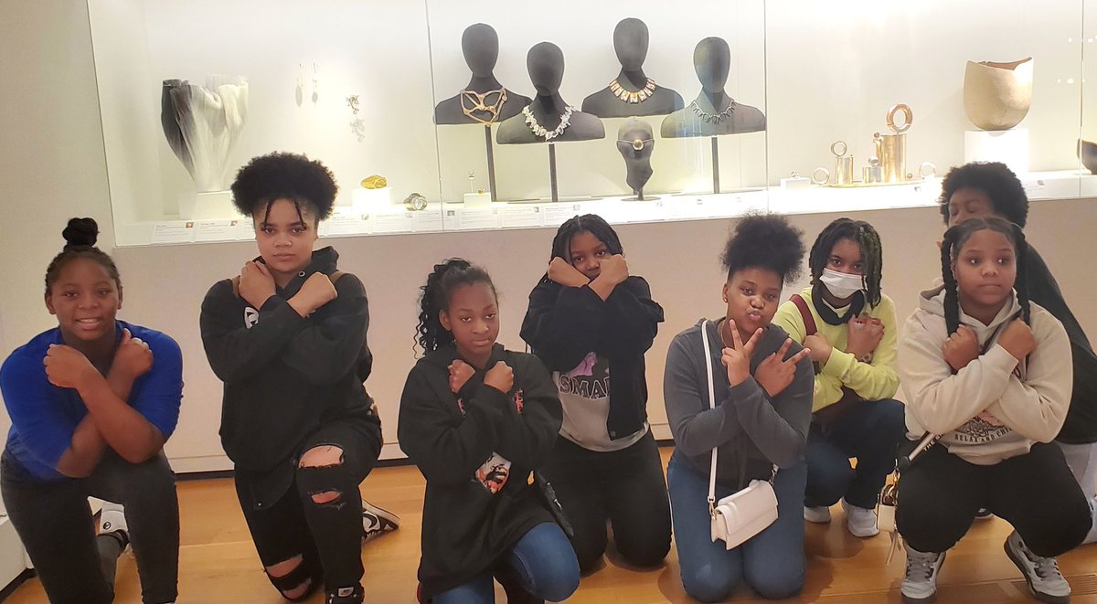 A day of learning outside the walls. Our <a href="/McNairFCS/">Dr. Ronald E. Mcnair</a> Astros stop for a moment to pose with the Black Panther Jewelry <a href="/HighMuseumofArt/">High Museum of Art</a>