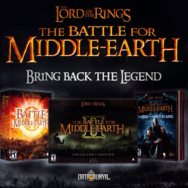 Dear <a href="/EA/">Electronic Arts</a>, <a href="/wbgames/">Warner Bros. Games</a> and <a href="/embracergroup/">Embracer Group</a> 

Since you're making licensing deals for new movies and video games, I think the time has come to to bring back this legend as well.

Bring back the legend of The Battle for Middle-earth.