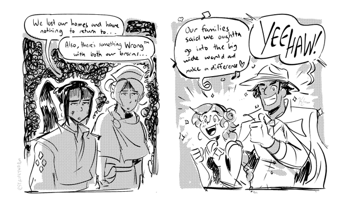 [#OctopathTraveler2] I got my first full party recently :^) talk about variety, eh 