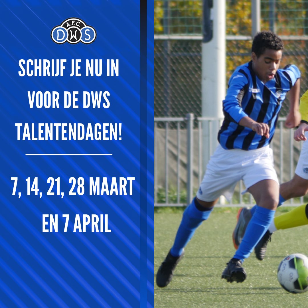 We zijn alweer bezig met volgend seizoen en dus ook weer op zoek naar nieuw talent! Schrijf je in voor de DWS talentendagen op dws.amsterdam