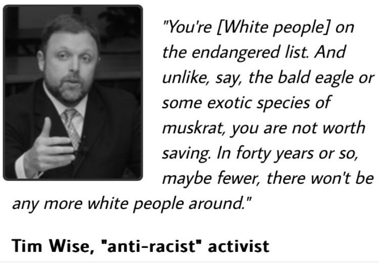 Most of the people lecturing you about "racism" think that White people should go extinct.

#antiwhite #antiracist #socialjustice #whiteguilt #racist