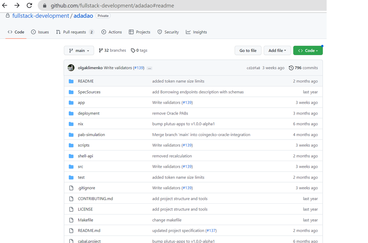 adadao_org's tweet photo. Adadao @github activities snapshot.

In the future, the decision of whether to open source the code will be made by $ADAO token holders through the powerful mechanism of governance.

#BuildingOnCardano #Cardano #Ada #Adadao #StableCoin #Testnet #ADAO #AUSD https://t.co/cq4Z9OABHR