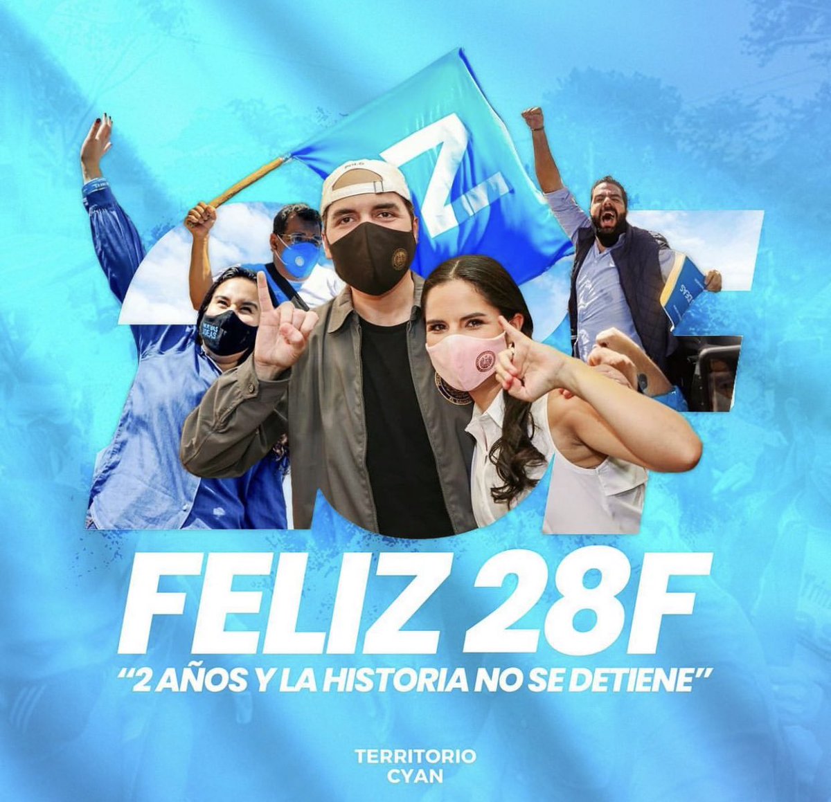 Se sigue escribiendo la Historia!!
#28F Y la Celebration sigue y vamos por más!!

Hace 2 años el pueblo Salvadoreños,disidimos darle la Gobernabilidad a Nuestro Presidente @nayibbukele 🇸🇻

#JuntosSomosImparables
#DiasporaSVPresente

@XZablah 
@BancadaCyan