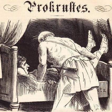 Berrysophie's tweet photo. ¿a todo esto quien es #Procusto? Cuenta la mitología griega que ofrecía posada al viajero solitario, lo invitaba a tumbarse en una cama y mientras este dormía, lo amordazaba y ataba a las cuatro esquinas del lecho. https://t.co/3ChJS1vg7q