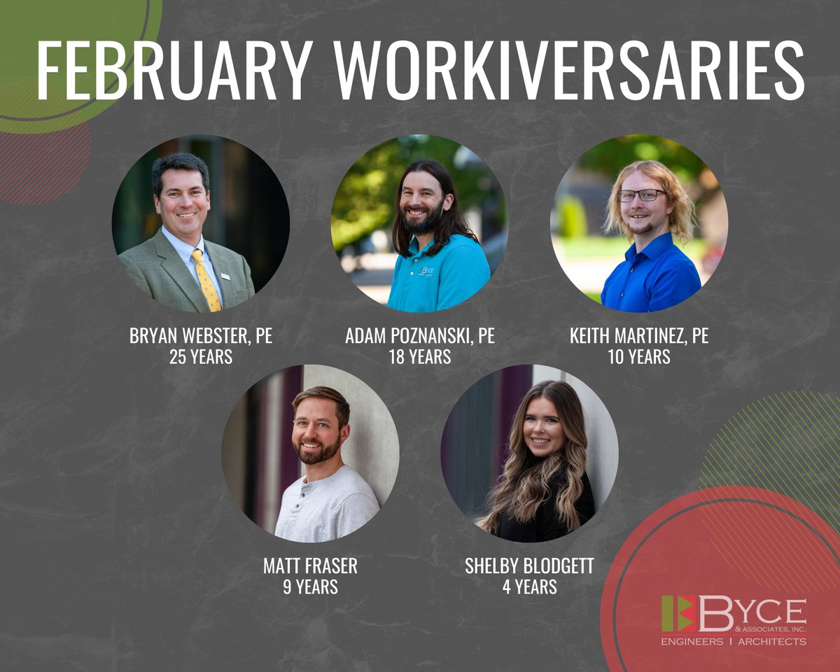 Before we say goodbye to February, we'd like to celebrate the following #Workiversaries! We appreciate all of you and everything you do - thank you!