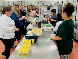 wkmcateer4's tweet photo. The @DMSTIGERTWEETS Culinary Arts Department prepared lots of Mexican goodies for our School Advisory Council Meeting last night.  What a great job by Chef Saucerman and her students!!!  @chadefrazier @ErikaWiggins16 @CTEmarion @BenWhitehouse98 @FedProgramsRock https://t.co/a8iyFoctCP