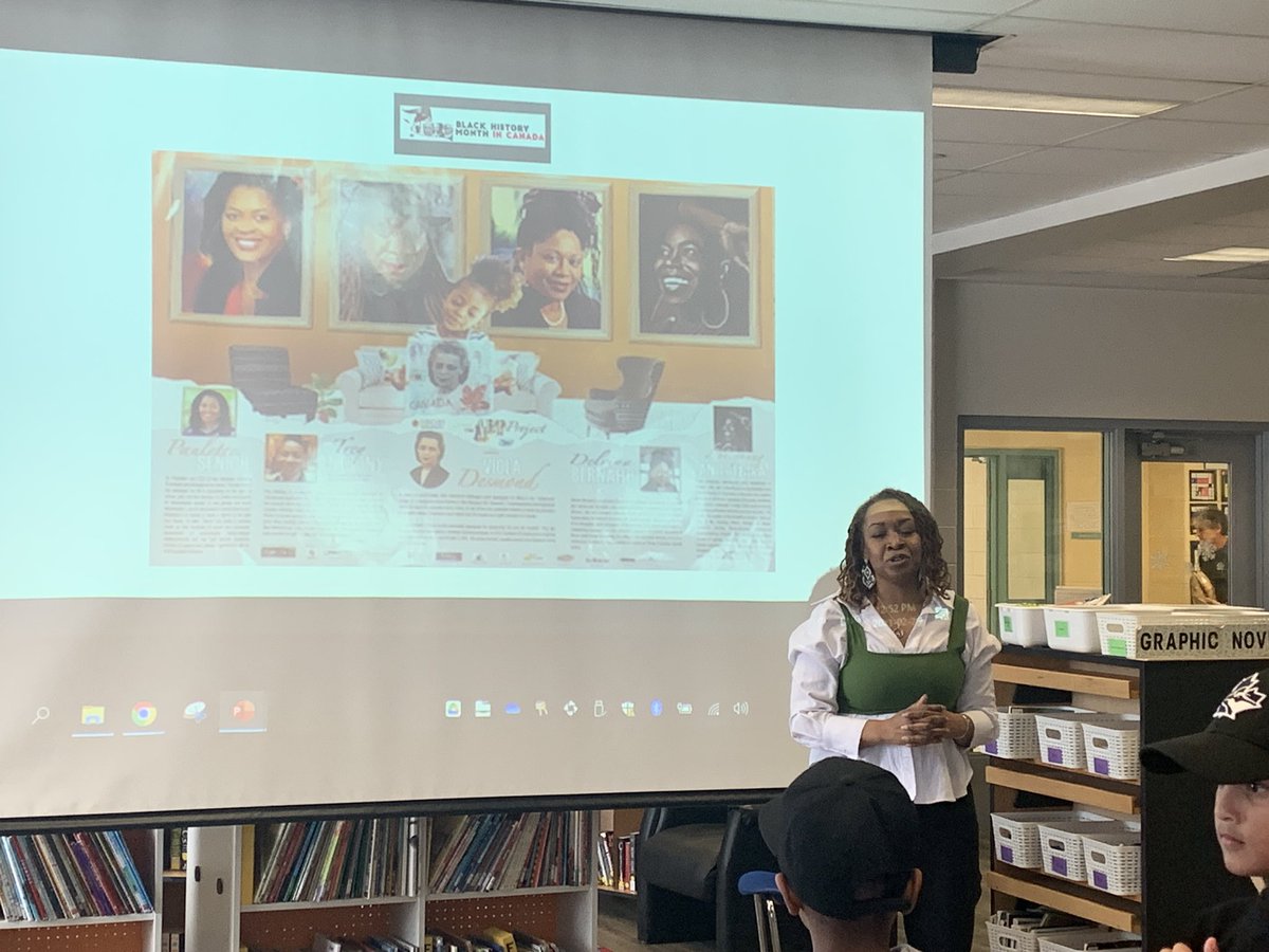Gr. 4 &amp; 5 Ss watched a Canadian Black History Month presentation by Ms. Deborah. Ss had an amazing time learning and sharing what they know. <a href="/DDSBSchools/">Durham District School Board (DDSB)</a>