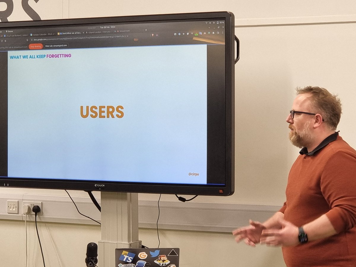 onlyspaceghost's tweet image. We have our first amazing talk about #DevX by @cirpo

#gitpodlondon @gitpod