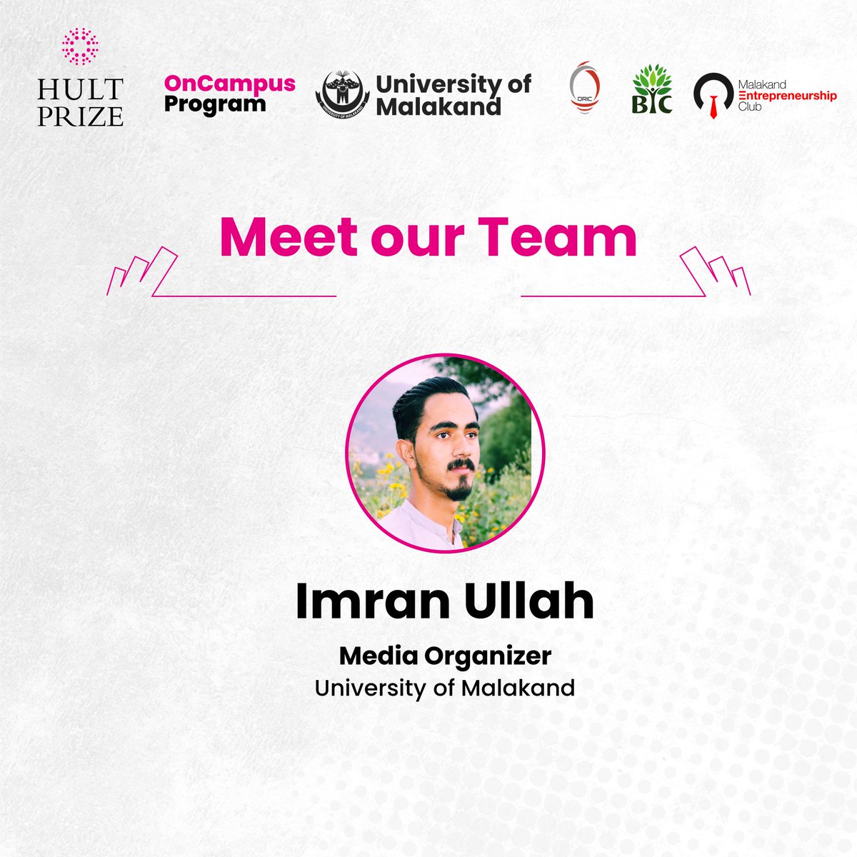 HultPrize8UoM's tweet photo. Meet our team
Imran Ullah_Media Organizer
#HultPrize8UoM #hultprize2023 #MediaOrganizer #OnCampusProgram https://t.co/d7mW8m2sMh
