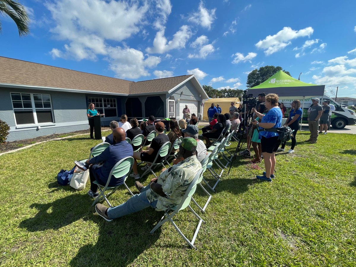 RT_GFL's tweet photo. During a news conference today, Rebuilding Together Tampa Bay along with Fort Myers Mayor Kevin Anderson, Rep. Jenna Persons-Mulicka, The Home Depot Foundation, and TD Bank announced $300,000 in additional money to help Fort Myers homeowners recover from Hurricane Ian https://t.co/jZog9iUrmM
