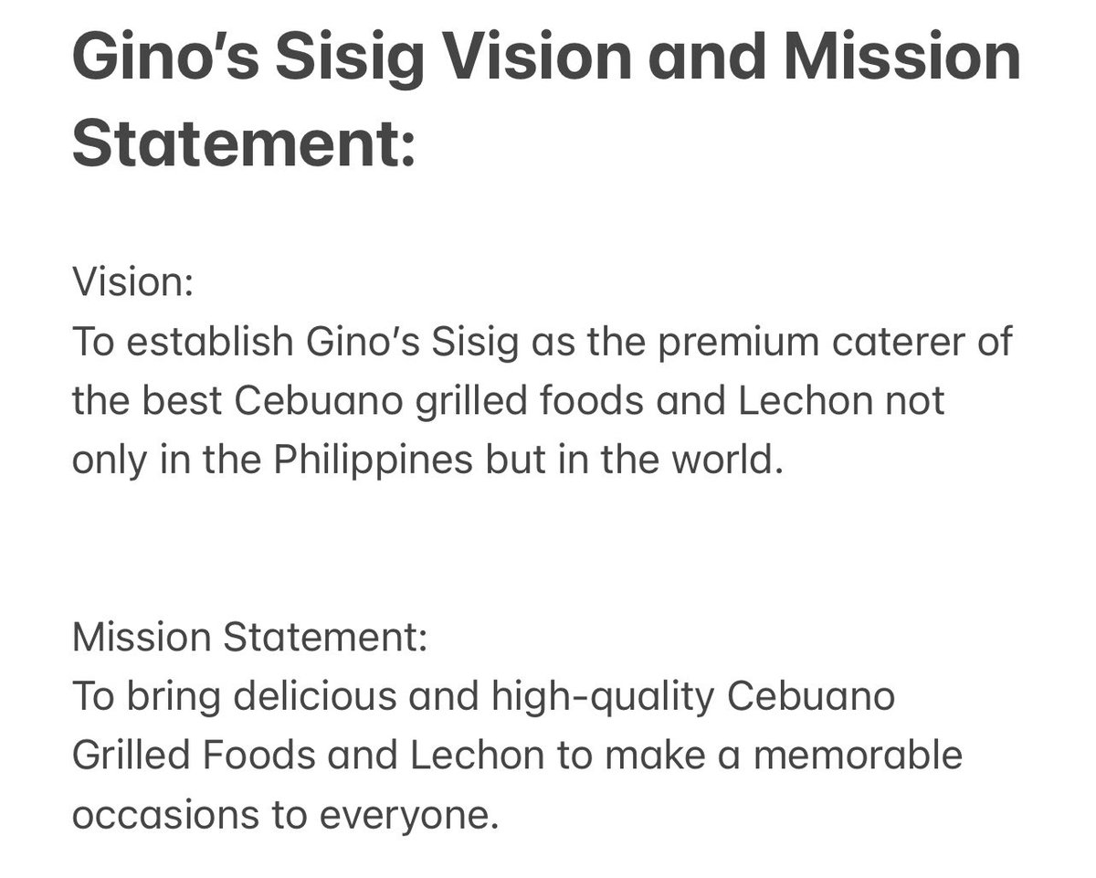 ginosisig's tweet photo. Mission and Vision. https://t.co/caDycAfDM9