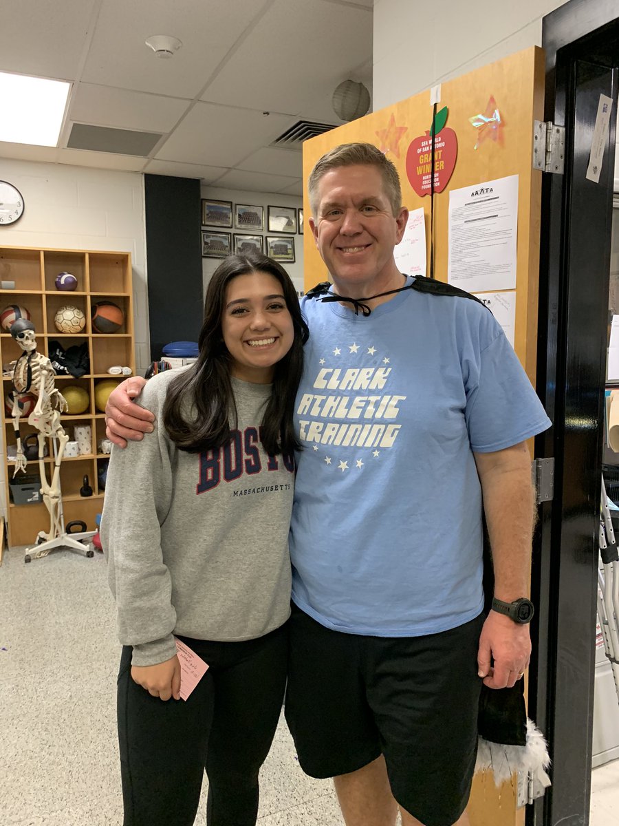 Today my cape goes out to one of our amazing trainers Coach Post! Thank you for always doing the most and for providing us with some great student trainers. Make sure you vote for clark student trainers!! texasfootball.com/san-antonio-st…. <a href="/ClarkSoftball/">Clark Softball</a> <a href="/CoachHalli/">Becca Halliburton</a> <a href="/clarkcoachkelly/">Coach Kelly</a>