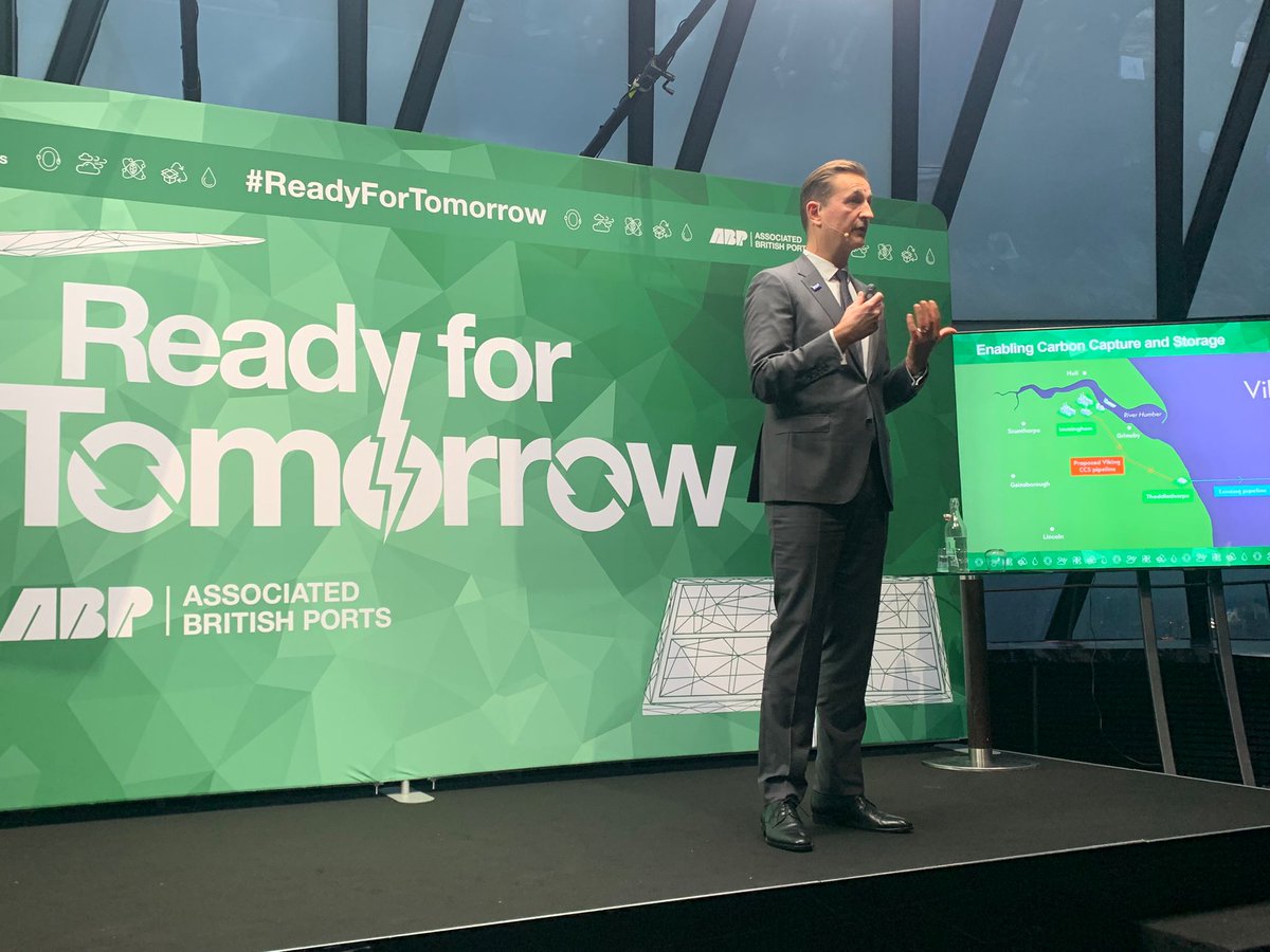 Great to hear from our partner @abports21 at the launch of their #ReadyForTomorrow strategy. We welcome CEO Henrik Pedersen’s support for #VikingCCS and the scale of opportunity to drive UK #NetZero ambitions to 2030 and beyond.