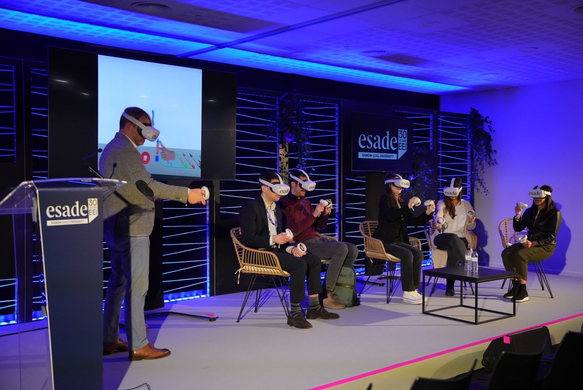 Esade (@esade) on Twitter photo We wrap up the day with a tour of the @ESADEexed campus in the metaverse. Academic director for the Master in Digital Business, <a href="/marccortes/">Marc Cortes</a>, gave everyone a taste of what the education experience can look like when applying disruptive technologies. We wrap up the day with a tour of the @ESADEexed campus in the metaverse. Academic director for the Master in Digital Business, <a href="/marccortes/">Marc Cortes</a>, gave everyone a taste of what the education experience can look like when applying disruptive technologies.