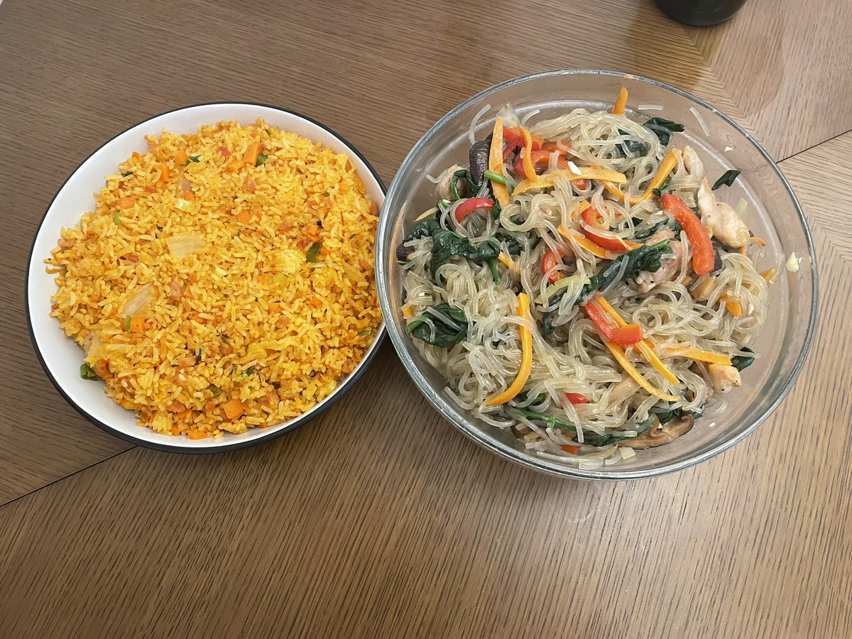 Made Kimchi Fried Rice and Japchae for lunch! #kimchi #japchae #cookinglife #london #yummy #food #foodie