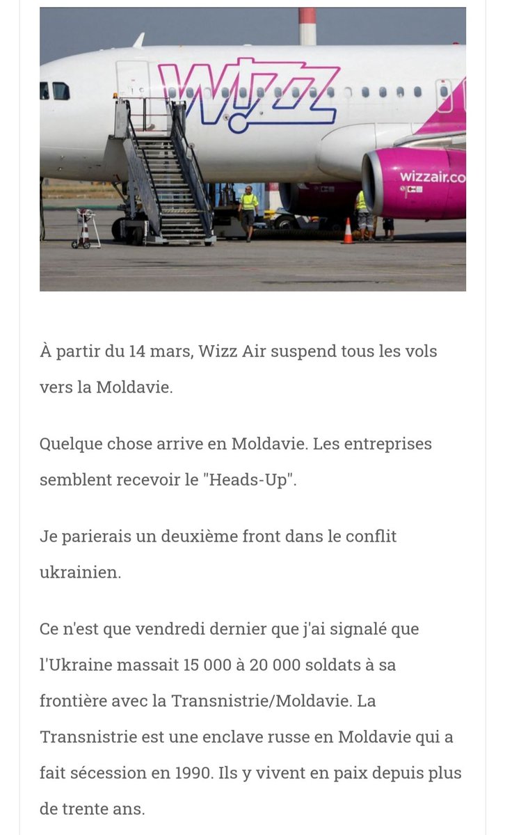 Ramazotti_Pro's tweet photo. Développement militaire. Bientôt un nouveau front pour cette guerre illégal.
Pourquoi arrêter les vols à destination de ce pays. Cela me rappelle un mois de février quelques semaines avant l'invasion Russe
#UkraineWillWin
#Ukraine #UkraineWar #Moldavie 
#Transnistria #WizzAir https://t.co/3gHpVYjyh7