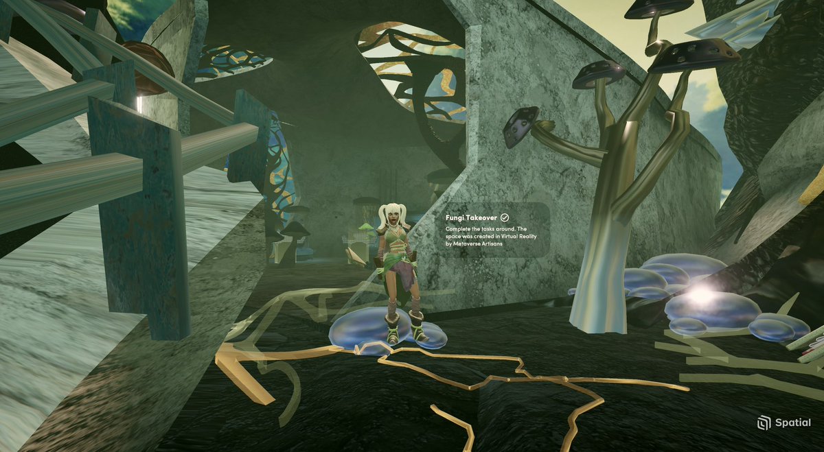 Spatial_io's tweet image. FUNGI TAKEOVER is a #thelastofus inspired space  created simultaneously by 9 creators in #VR with @GravitySketch in 2 hours 🤯

Can you survive the deadly fungi? 🏴‍☠️

🔗- spatial.io/s/Fungi-Takeov…

#ShotInSpatial 📸 #Spatians 👽