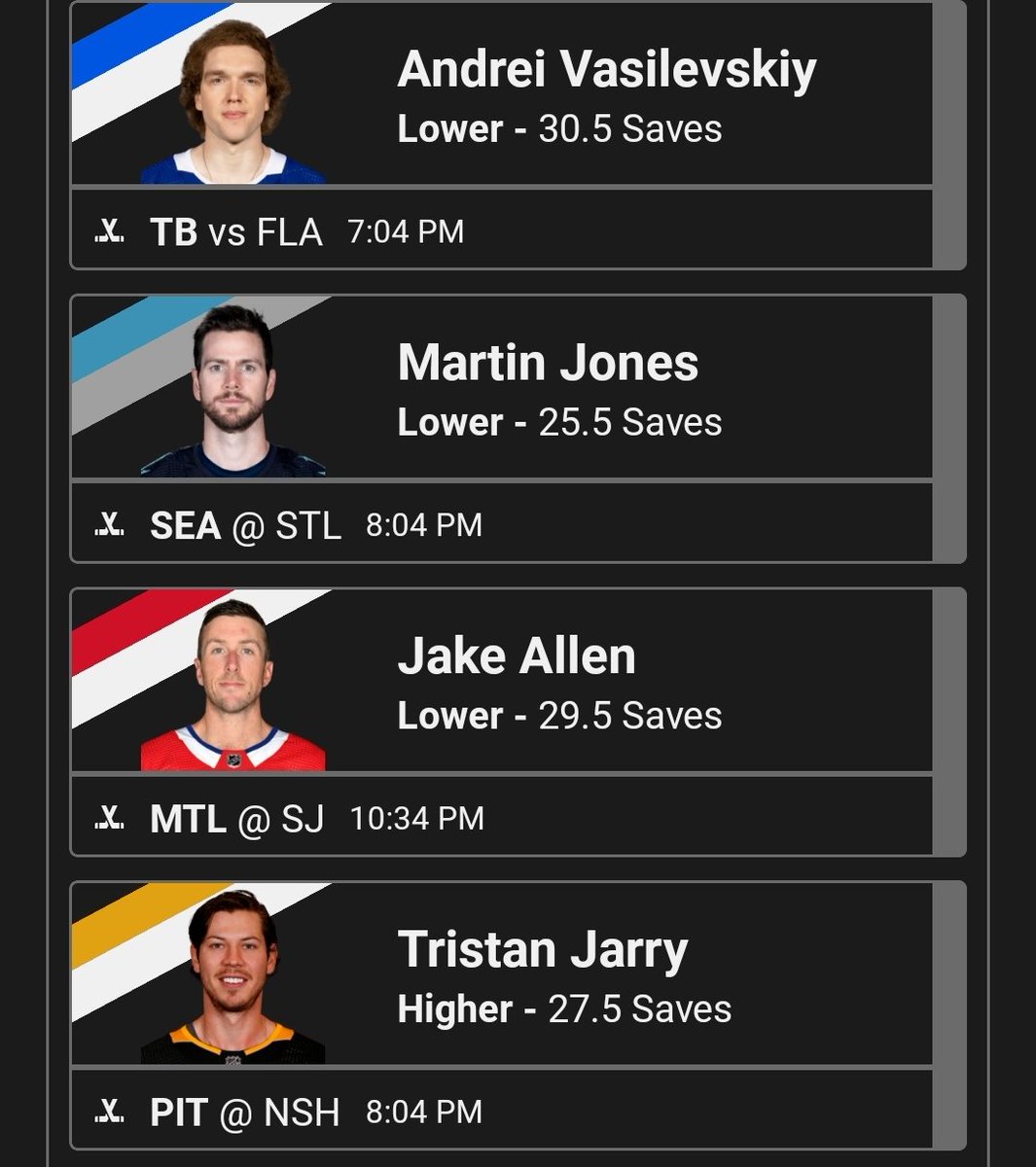 PropsWizard's tweet image. Played with these +Hartman u3, fine with Binnington u28.5 too #GambingTwitter