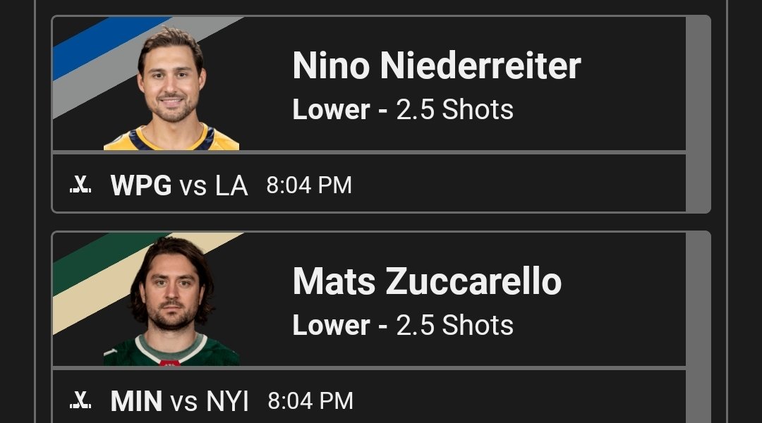 PropsWizard's tweet image. Played with these +Hartman u3, fine with Binnington u28.5 too #GambingTwitter