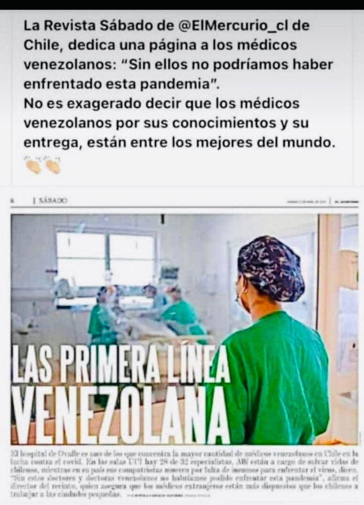 jazzar66's tweet photo. @la_iliad4 @pwartemberg1 Mi esposa es Venezolana profesional de odontología y aporta a Chile y mi hijo es Chileno y Venezolano

Tú problema como el de muchos es que generalizas y te haces ecos de noticias falsas

En Chile hay más de 400 míl Venezolanos,si todos delinquieran Chile no existiría https://t.co/E7NHSFnnrE