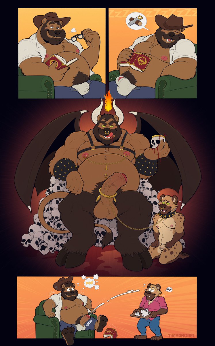 eraserhound's tweet photo. Dreams of the Daemon King

Commissioned comic for the gorgeous @Scruffybeast.

Don't forget to use a bookmark when reading occult tomes. https://t.co/E4cBLvRLuc