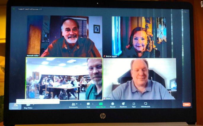 leepearson2002's tweet photo. How exciting to attend a Zoom meeting with our biology textbook author, Dr. Kenneth Miller!  So many topics, so much pertinent information for science teachers today.  Thank you so much @kennethrmiller https://t.co/2ZrFpH7I6M