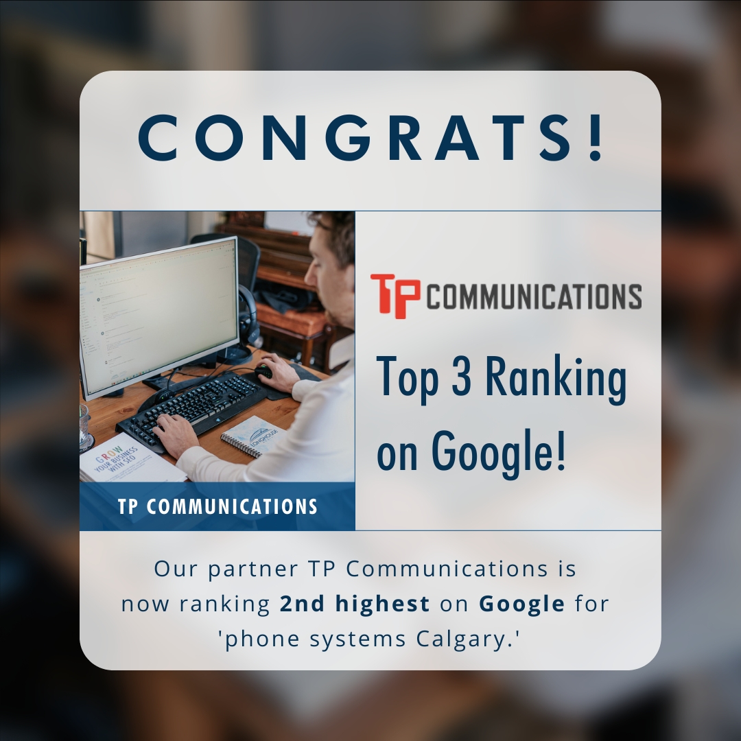 Congratulations to TP Communications for ranking the second highest on Google for ‘phone systems Calgary.’

We love it when good SEO pays off 💪.

#goodseo #smallbusiness #rankongoogle