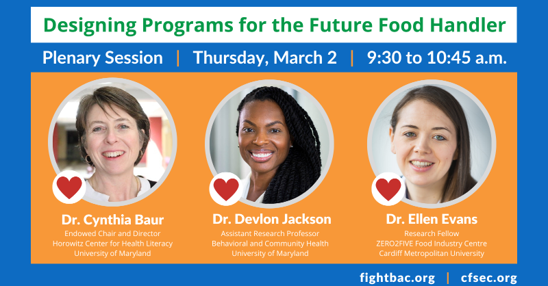 Fight BAC! (@fightbac) on Twitter photo In the next session, speakers Dr. Cynthia Baur & Dr. Devlon Jackson of <a href="/UofMaryland/">Univ. of Maryland</a> & Dr. Ellen Evans of <a href="/cardiffmet/">Cardiff Metropolitan University</a> will discuss incorporating health equity, risk communications & evaluation through program design. #CFSEC2023 In the next session, speakers Dr. Cynthia Baur & Dr. Devlon Jackson of <a href="/UofMaryland/">Univ. of Maryland</a> & Dr. Ellen Evans of <a href="/cardiffmet/">Cardiff Metropolitan University</a> will discuss incorporating health equity, risk communications & evaluation through program design. #CFSEC2023