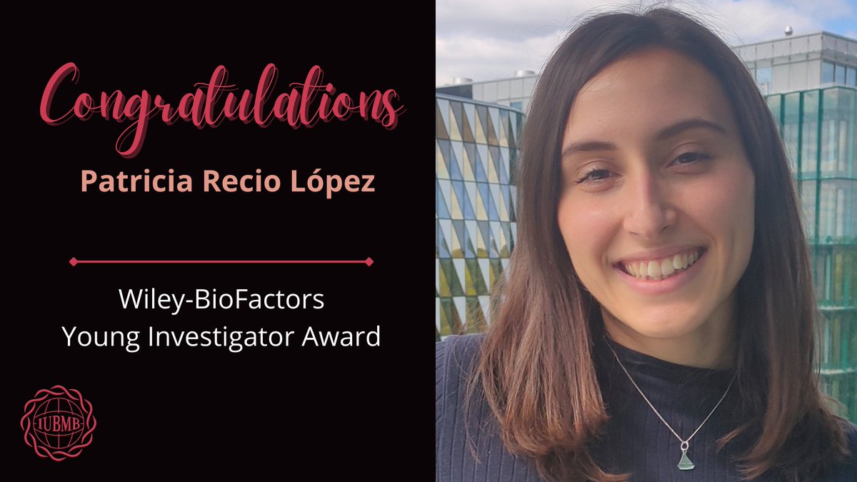 iubmb's tweet photo. Congratulations to @patrireciolopez, whose paper was selected for the Wiley-BioFactors Young Investigator Award. Patricia is a PhD Student at @MMK_research @karolinskainst, Sweden. 
Check out her paper 👉https://t.co/POFg8vbfDl https://t.co/kvhl2zAr2L