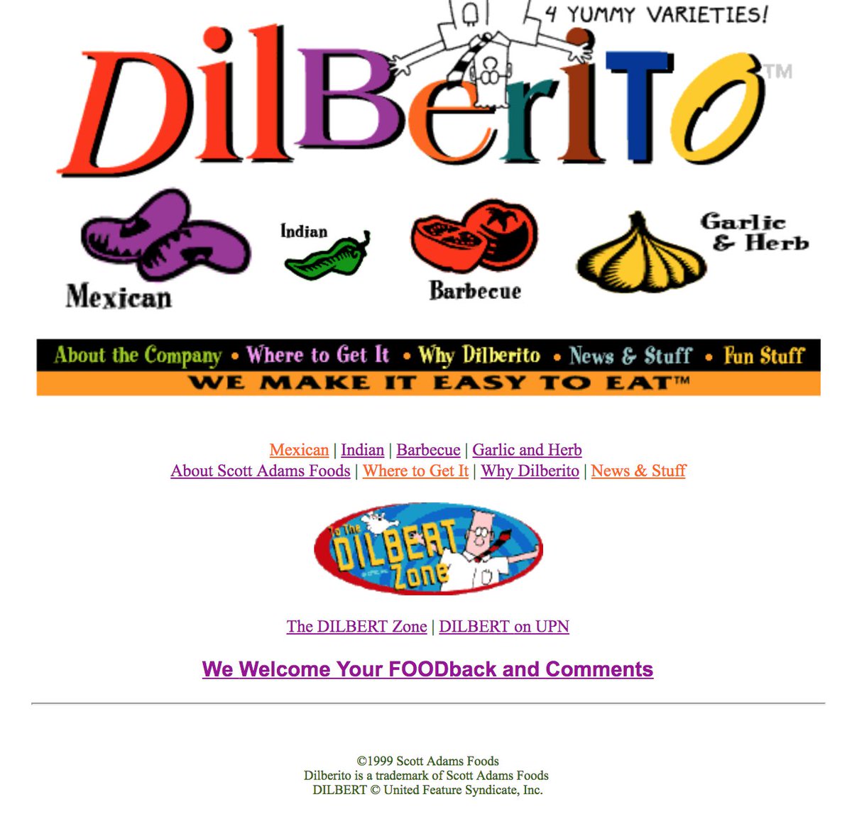 theserfstv's tweet image. Before being known as being the most racist cartoonist since Hitler learnt to draw, Dilbert's Scott Adams was obsessed with revolutionizing food. 

His flagship product was the Dilberito which was a low end frozen burrito with crushed vitamins inside. 

It was a complete failure