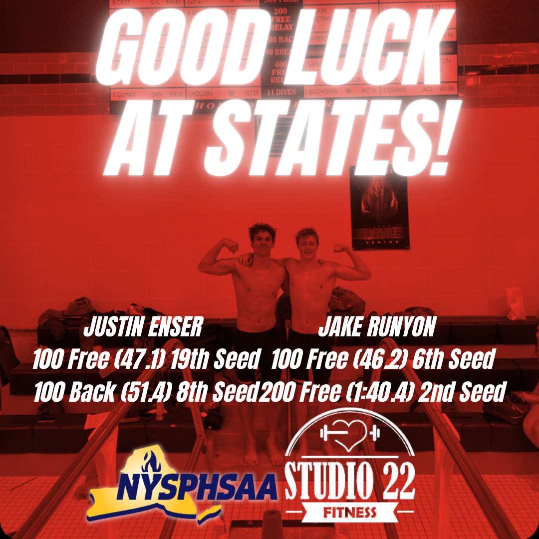 BarstoolHilton's tweet photo. Best of luck to our 2 ⭐️ swimmers at States this weekend!! Go and finish your amazing Cadet Careers off strong ❤️🖤 @HiltonCadets @HiltonSwimDive @PrimetimeBall_ @gametime585 https://t.co/XBedw933DX