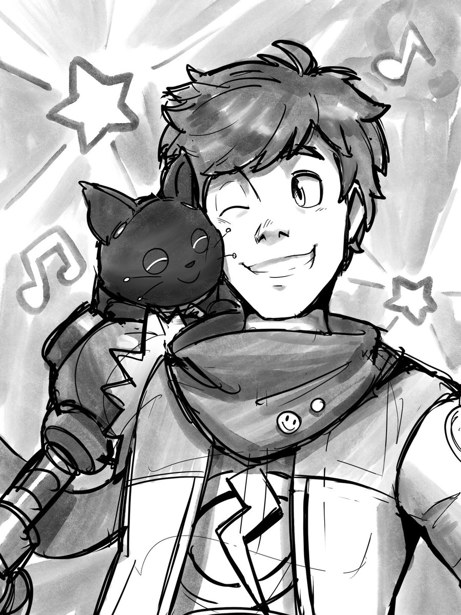 Hi-Fi rush is amazing! Pls play it if you need some corny feel-good game and good beats!

#HiFiRush #chai #fanart