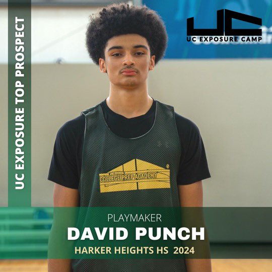 UC_Exposure's tweet photo. Good luck tonight to another UCExposure "Top Prospect" @DavidPunch17 from @HarkerHeightsHS whose stock is rising as they continue to advance #RisingJr #UCExposure #D1ALERT @GASOBlue @TexasPrepReport @Tabchoops @hoopinsider @Centex_Recruits @Collegebbopens https://t.co/zTenKQI3GM