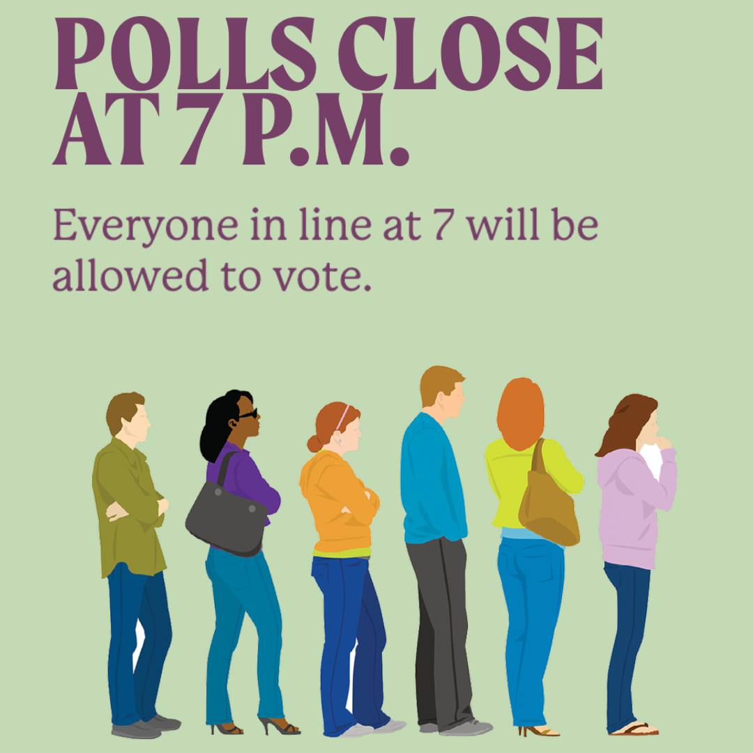 If you're in line at 7pm, don't leave! You must be allowed to vote! #ElectionDay #LandOfLincolnVotes #election2023