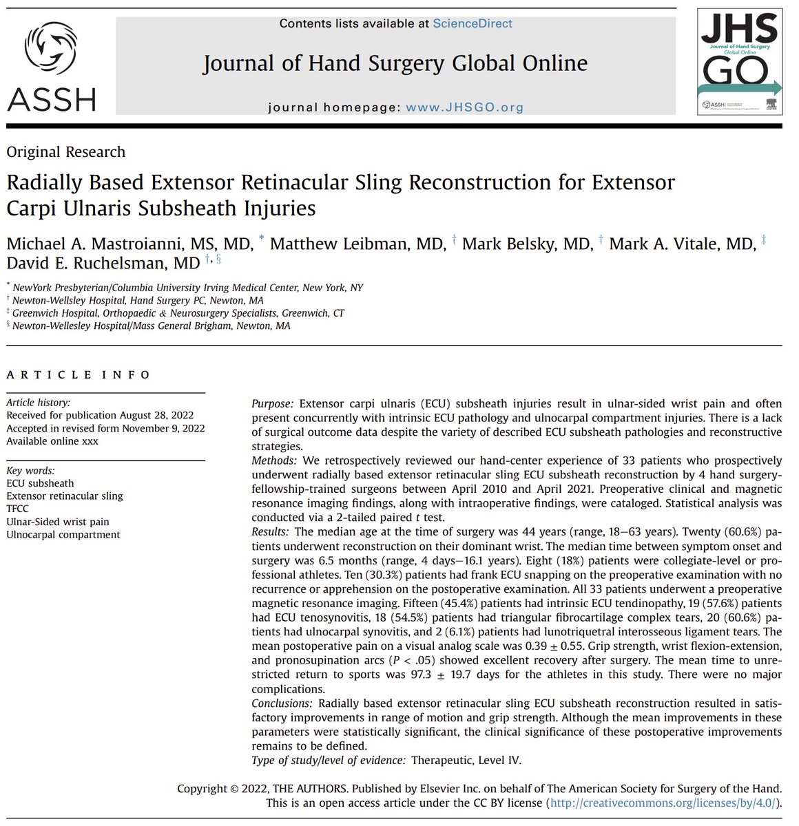 Mike Mastroianni, MD tweet media