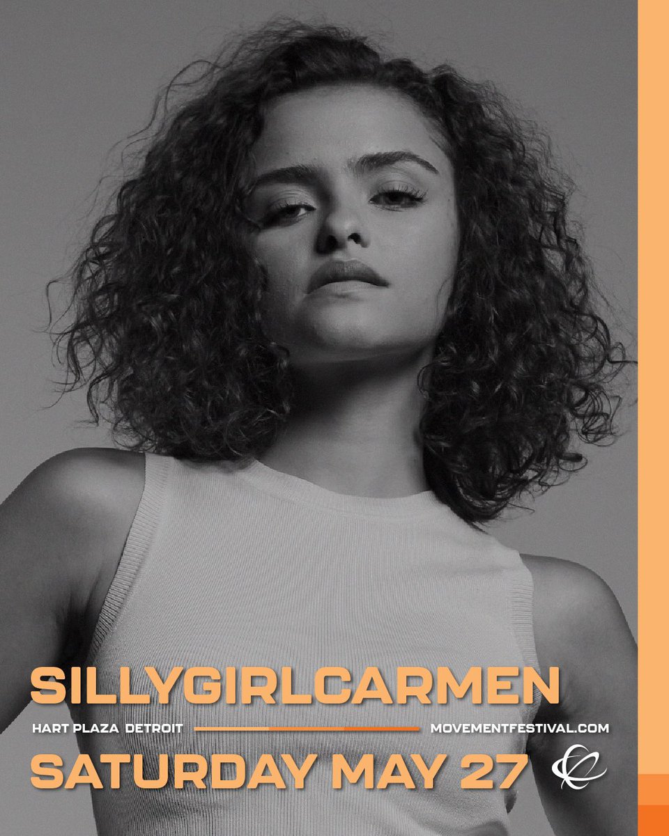 sillygirlcarmen's tweet image. first time playing @MovementDetroit this May and I can’t wait to get down 🔥🧡🫶🏽 see you there !!!