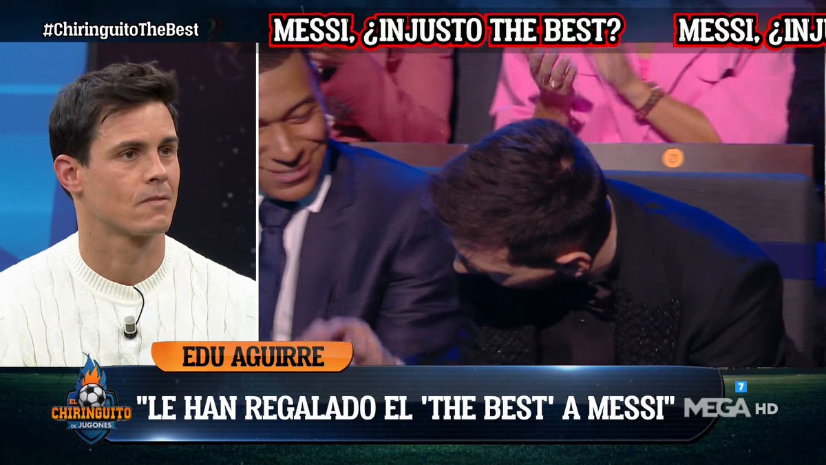elchiringuitotv's tweet photo. 💥 "LE HAN REGALADO EL #TheBest a MESSI" 💥

👆 @EduAguirre7 llega con todo a #ChiringuitoTheBest... https://t.co/upVkm4aKwA