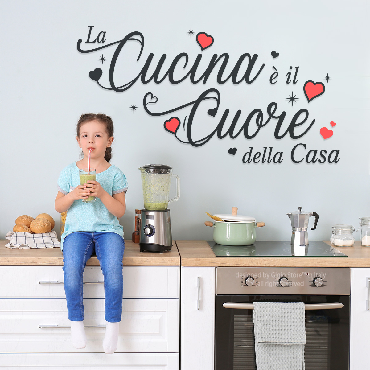 Gigio Store on X: La Cucina è il Cuore della Casa! 💓 Set con tazzine di  Caffe ☕ Adesivi Murali by Gigio Store Italia 🇮🇹 per decorare la parete  della Cucina e