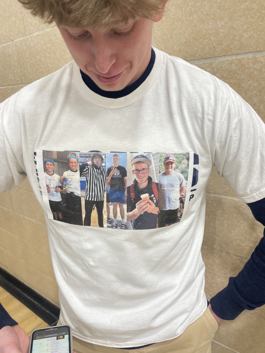 ⁦<a href="/_knelson_/">Kyle Nelson</a>⁩ with the threads to celebrate our seniors!