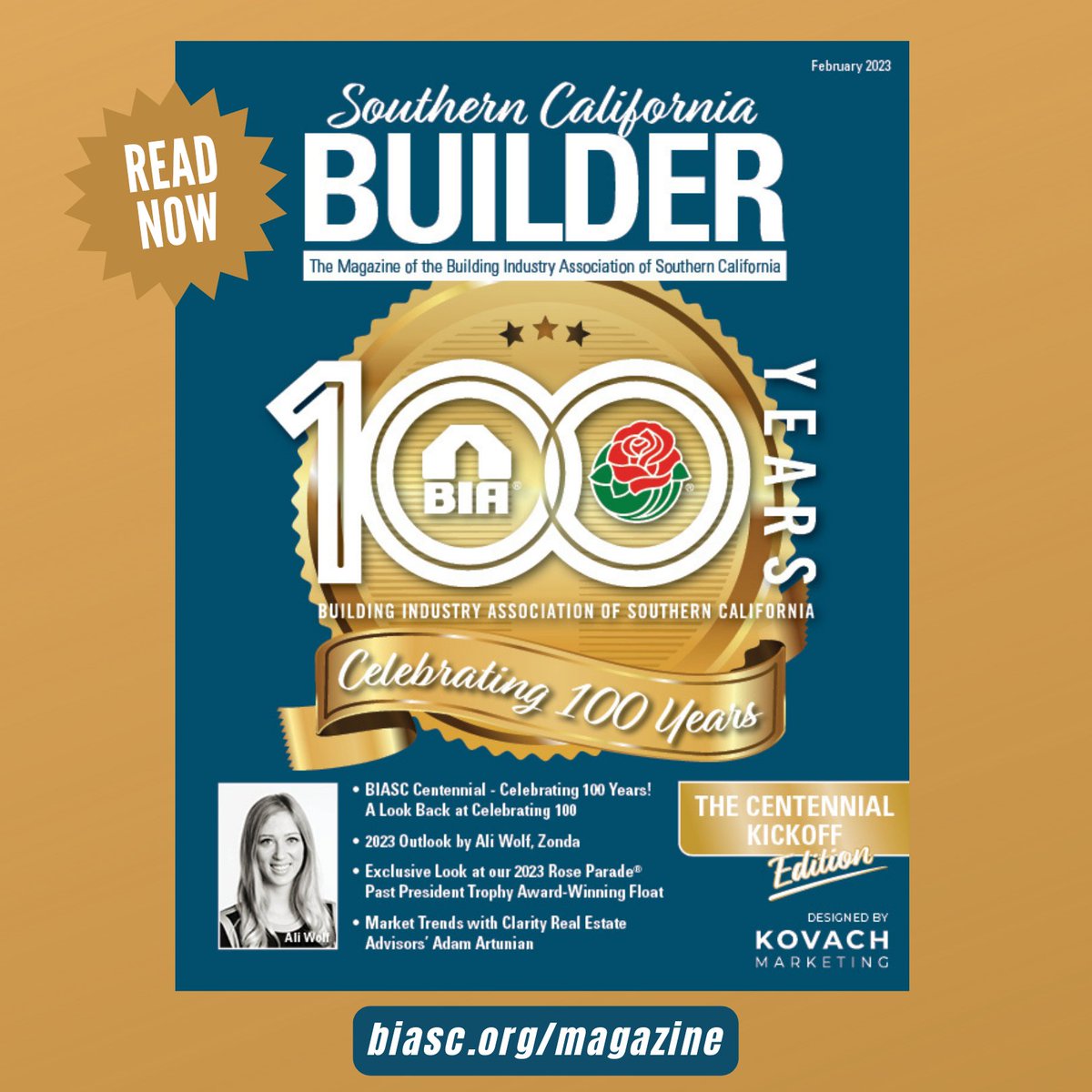 Available Now - our digital magazine Southern California Builder Issue #16: The Centennial Kickoff Edition! 🎉💯📲 Read it now at biasc.org/magazine. 
In this issue:
• BIASC Centennial - Celebrating 100 Years!
• 2023 Outlook by Ali Wolf, Zonda
•And Much More!