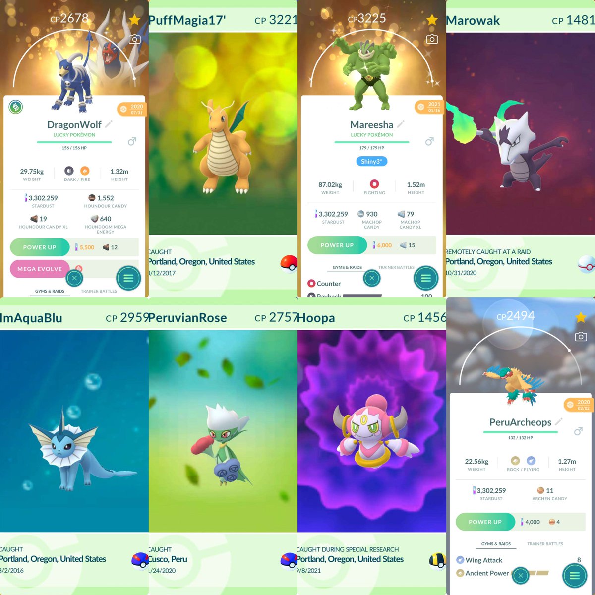 MetaM00's tweet image. Now look what you've made me go and do @funkero_eth. It was deleted but re-download to gather my squad.
I got:
Dragonite
Roserade
Shiney Houndoom
Vaporeon 
Shiny Machamp
Alolan Marowak
Hoopa
Archeops

Hook me up please 🙏🏿❤️!?
@akidcalledbeast #AKCB #BAGMI #Pokemon #PokemonEvent