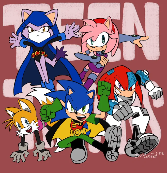 Titans, GO! #SonicTheHedgehog #AmyRose #knuckles #TailsTheFox #blazethecat 